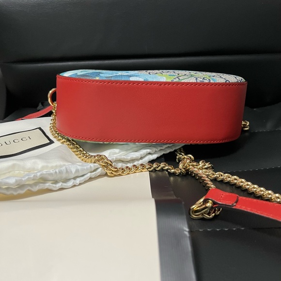 GG Supreme Bloom Chain Strap Small Blue - Picture 6 of 9